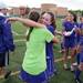 Sarah Sterman hugs goalie Sofia Gambini after defeating Skyline 3-0 in the district finals, Friday May 31.
Courtney Sacco I AnnArbor.com